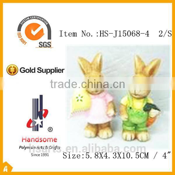 4" small size ceramic animal rabbit figurines for Easter and home decorative items