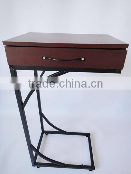 RH-4661 Metal and MDF wooden end table or Sofa Side Table with Drawer