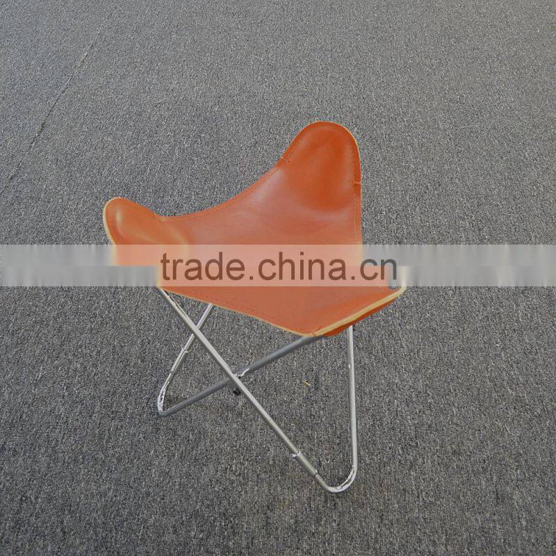 Guaranteed leather leisure chair metal furniture frames iron metal butterfly chair for living room