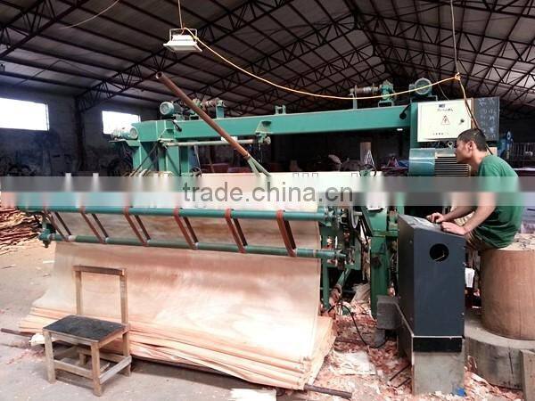 CNC spindle wood core veneer peeling and cutting machine for plywood factory