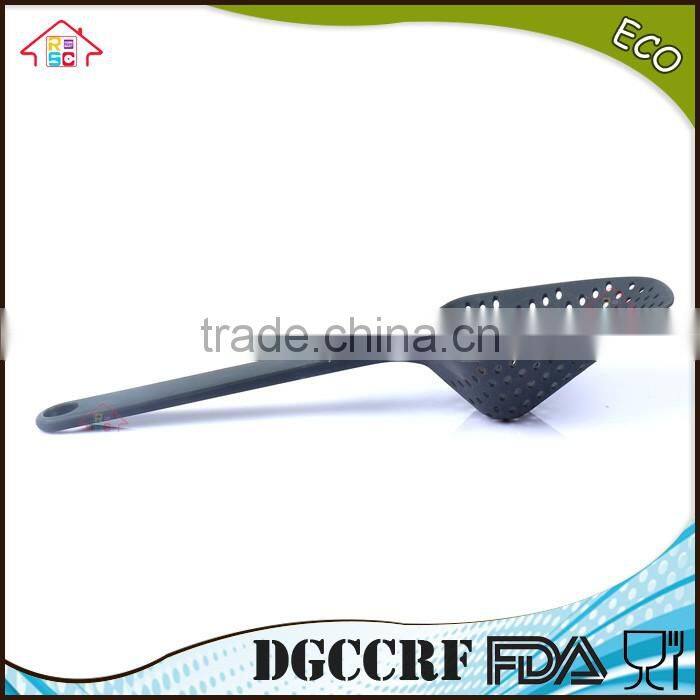 NBRSC Black Large Nylon Scoop Colander Pasta Heat Resistant Strainer Dishwasher Safe kitchen utensil