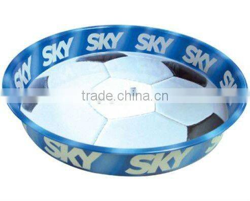 metal serving tray with football design