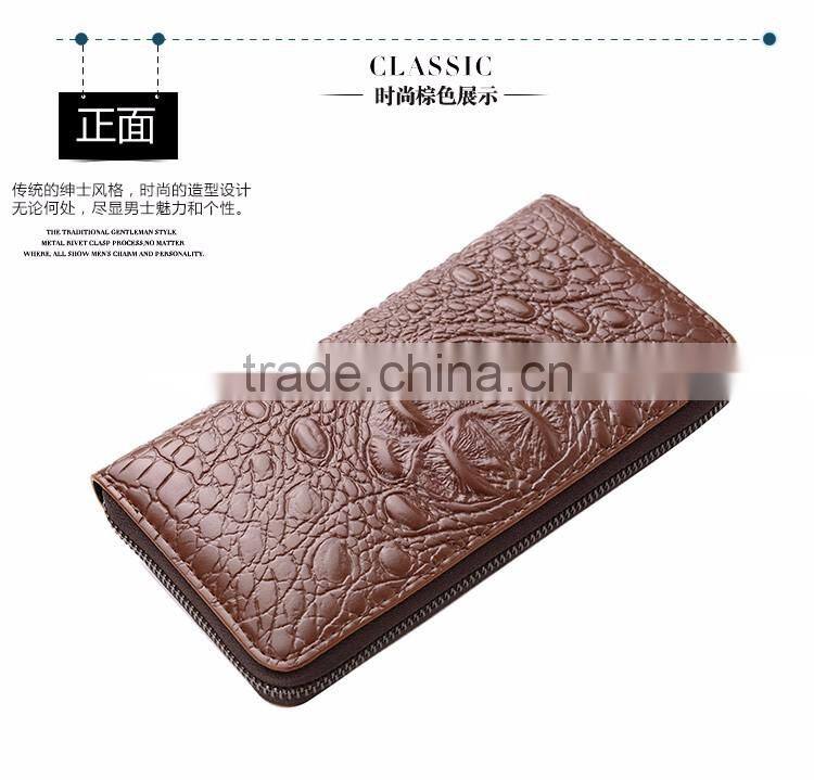 leather embossed mens wallet rfid blocking wallet