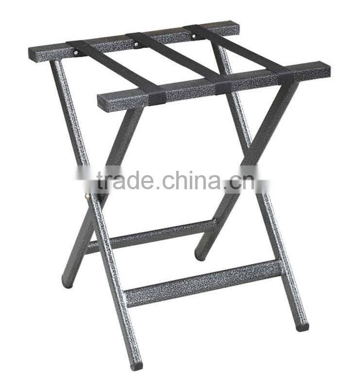 Stainless steel folding luggage rack for hotel room