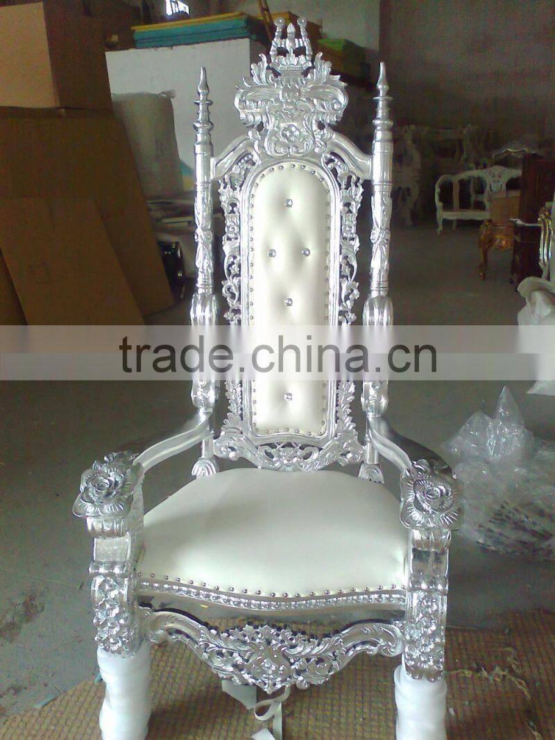 Miller gold color bride and groom royal wedding chair