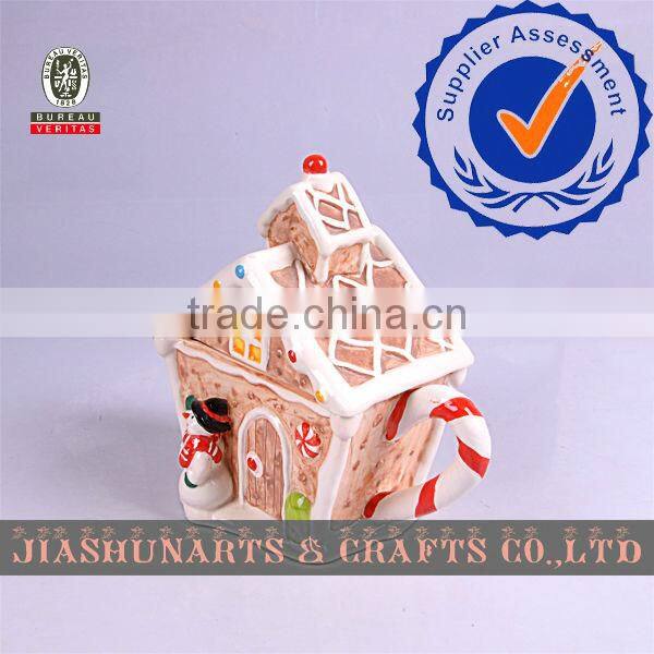 Christmas House Ceramic Water Kettle