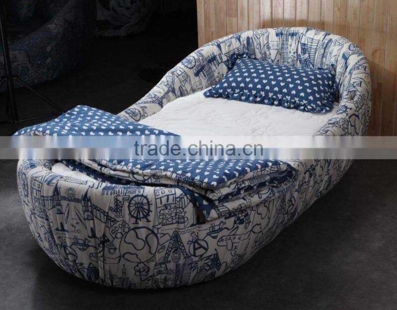 MMD07 luxury fabric egg bed 2016 alibaba new children furniture funky baby kids bedroom furniture