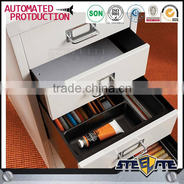 Customized colorful small part steel drawer cabinet five drawer steel file cabinet on table