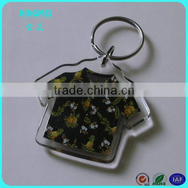 High quality promotional custom various shapes acrylic keychain clear keyring