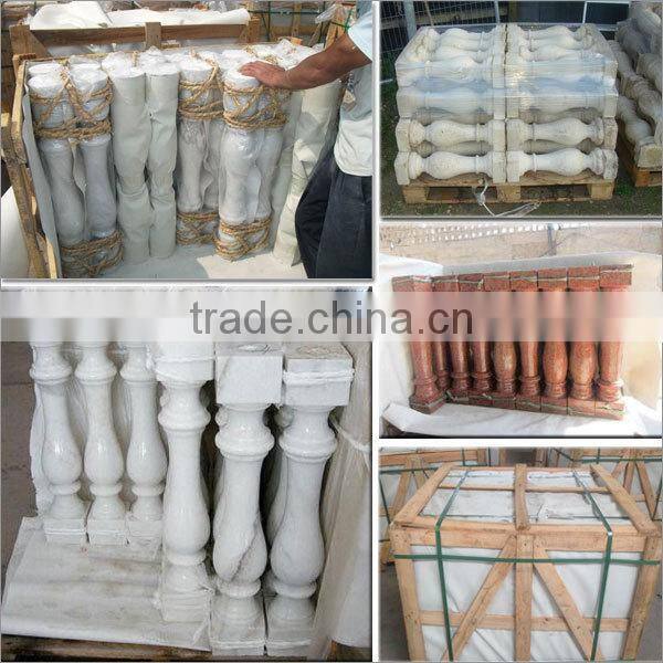 Popular fashion polished natural stone sofita beige marble staircase