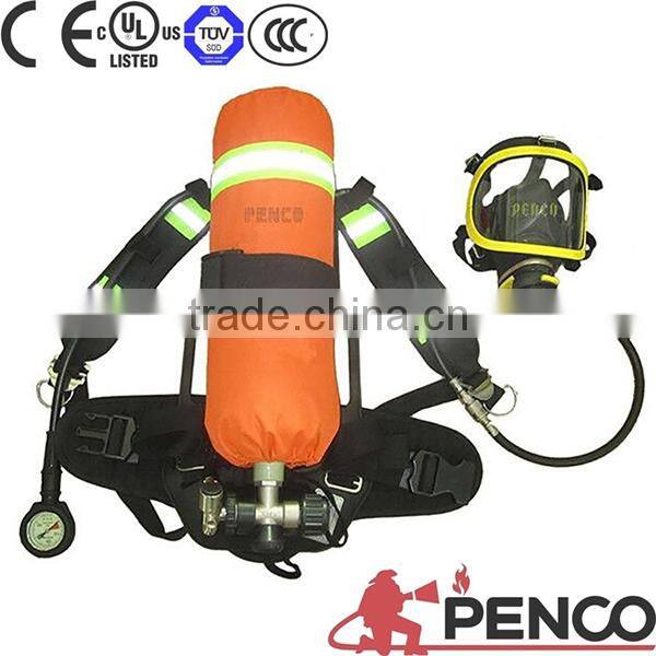 China supplier SCBA carbon fiber air tank firefighting respirator