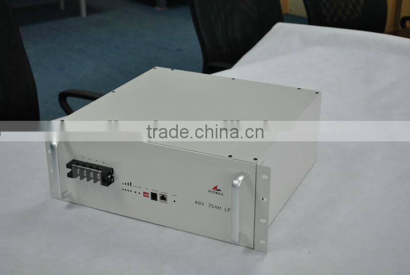 4 U rack 48v 75ah LiFePO4 battery for telecom back up power/UPS