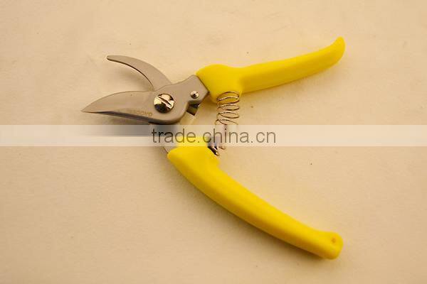 175mm yellow handle 65# steel pruners