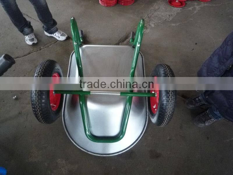 WB6406 dual wheel steel wheelbarrow