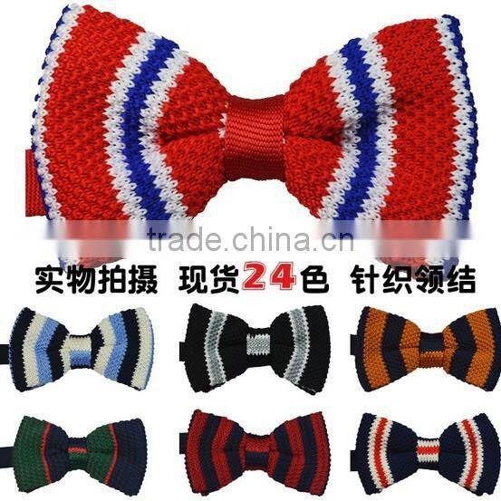 2015 New Arrival knitted fabric New men's knitted bow tie The fashion leisure multicolor butterfly ties bow tie