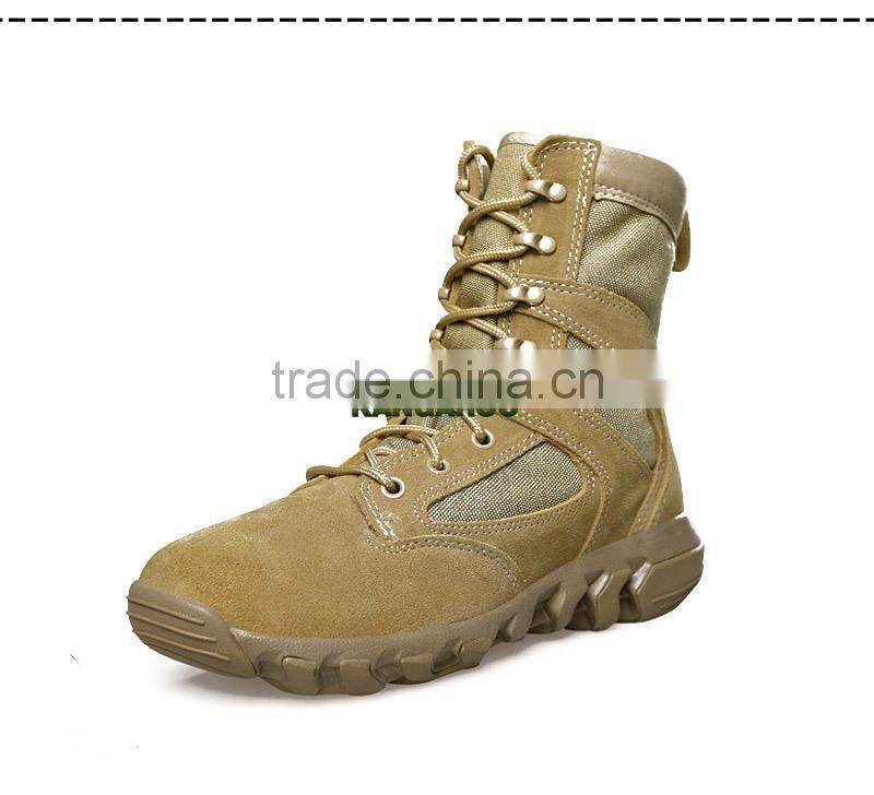Beige Military Desert Combat Boots
