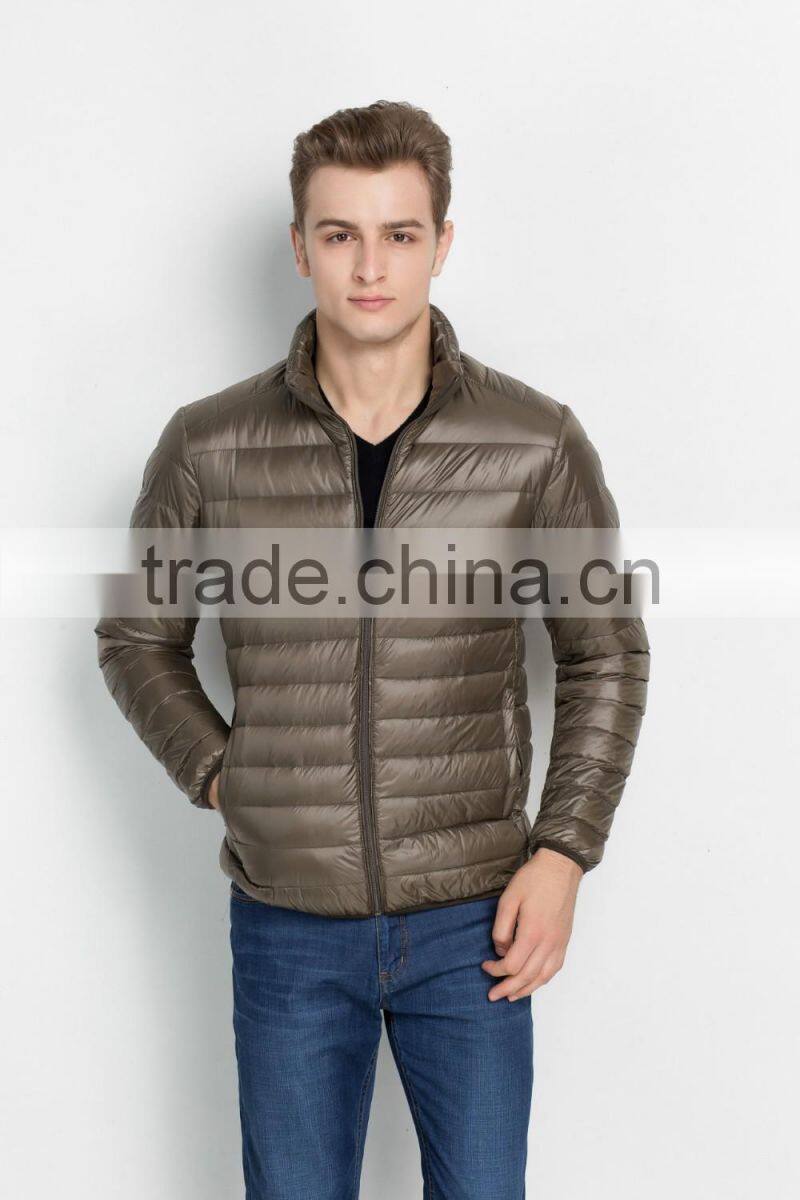 Men Winter Ultra Light Thin Down Feather Jacket