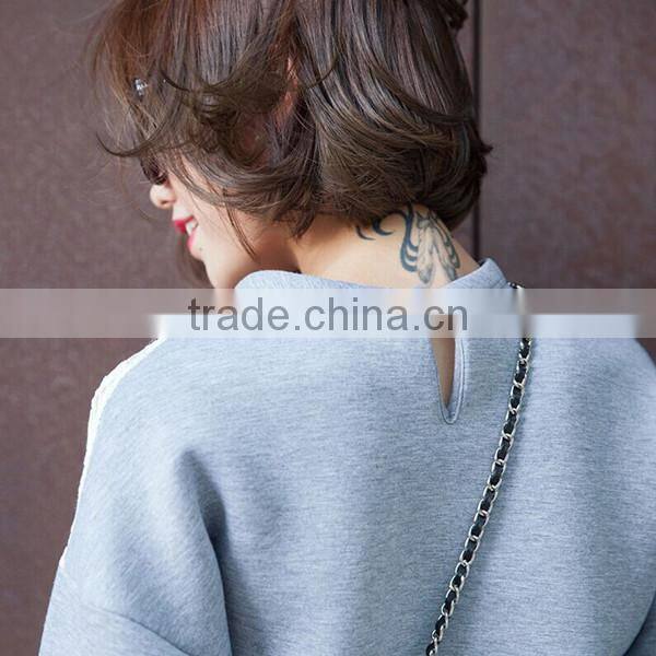 Ladies fashion simple trendy cotton Korean style autumn blouse