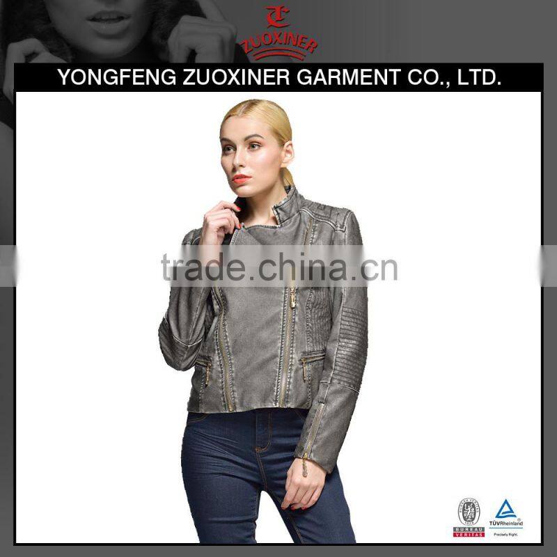ladies PU leather jackets