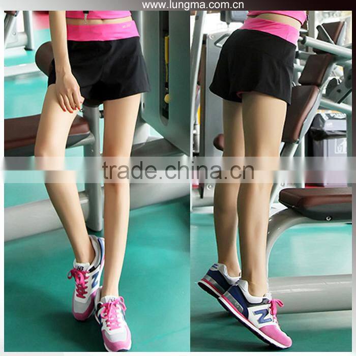 Seamless Dry Fit Womens Compression Fitness Running Shorts Yoga Short Pants