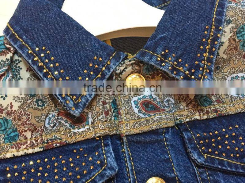 GZY Stock Girl's Jeans Set New Designs Photos High Quality 2017