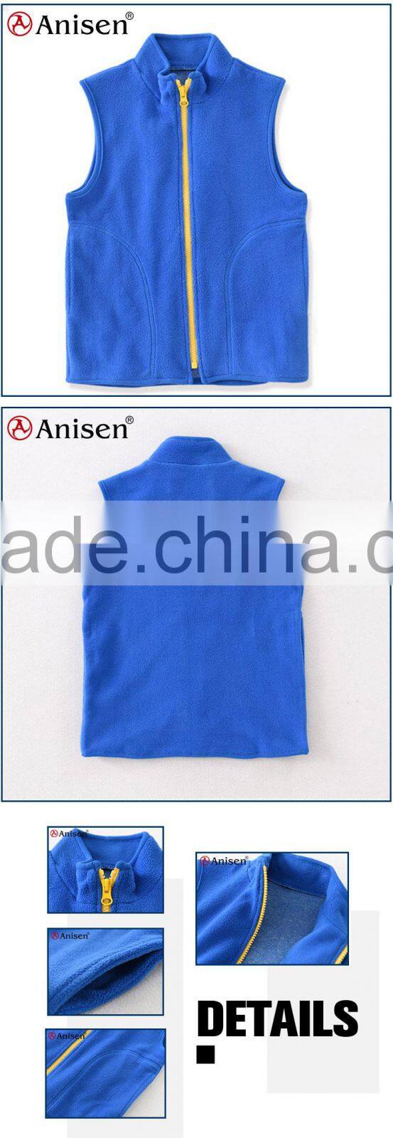 children garment plain boutique blue custom boys polar fleece children's vests