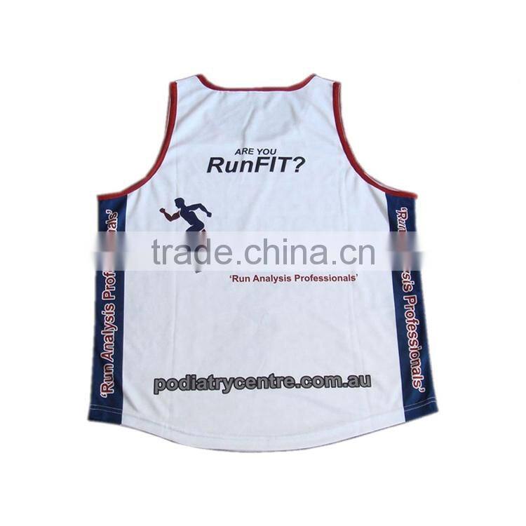 Kroad China wholesale marathon sublimated running singlet custom design for men