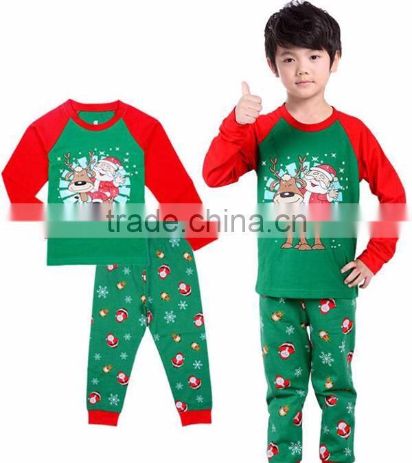 Cheap Wholesale Fashion Nightwear Cotton Kids Christmas Pajama sets