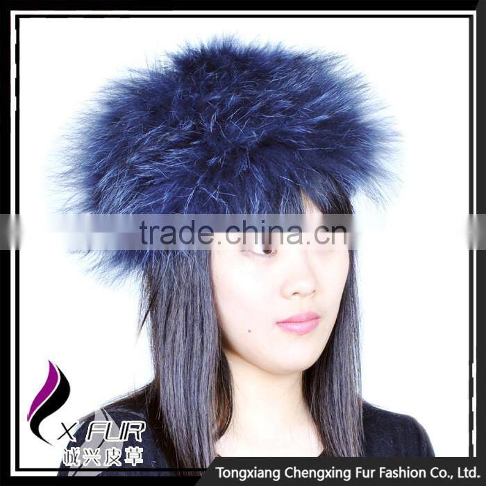 CX-E-30 Fancy Design Elastic Raccoon Fur Wholesale Plastic Headbands