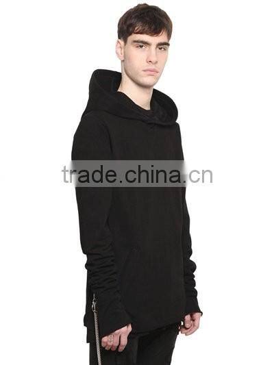 China manufacture cheap supreme longline hooded gym hoodie for men