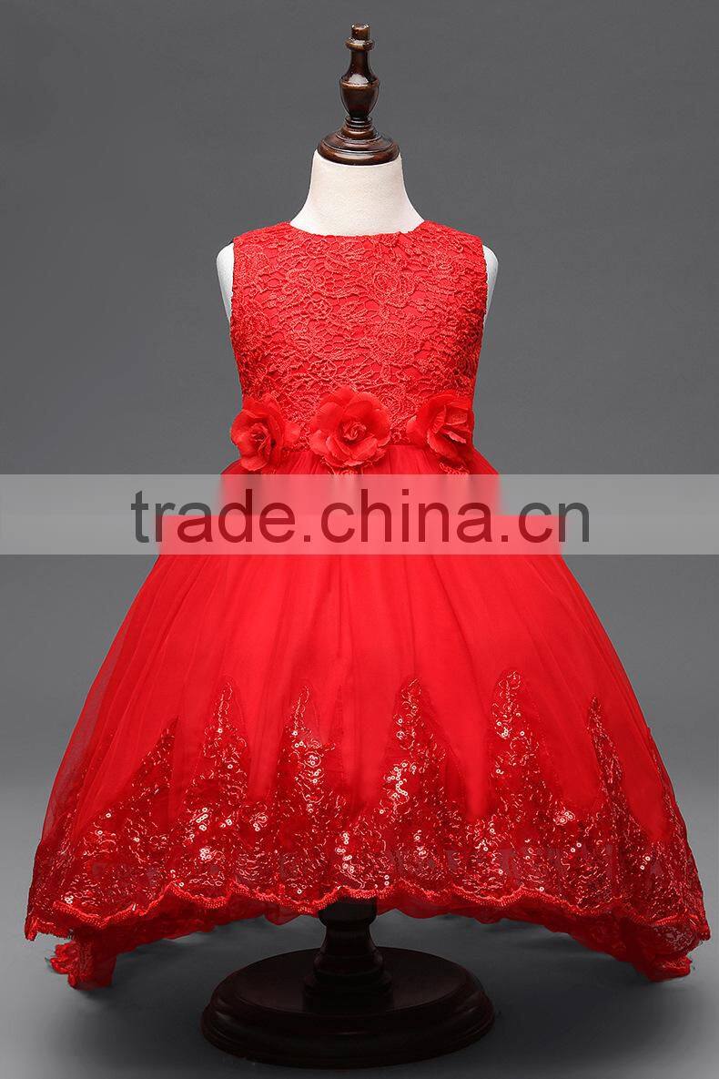 Customize frock design for baby girl 2017 Summer & Autumn kids baby girl dress colorful puffy flower dress children clothes