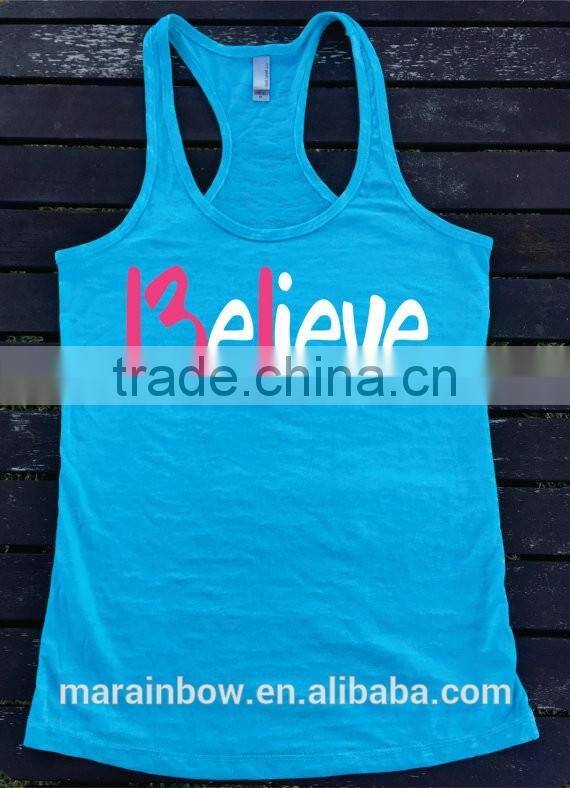Cheap Wholesale Womens Running Burnout Racerback Tank Top Athletic Fit Tank Top Gym Singlets Fitness Stringer Tank Top