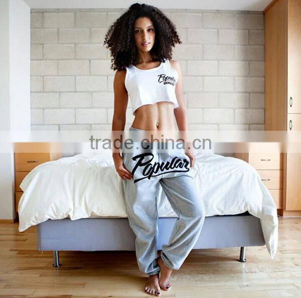 fashion design cotton lady casual sweat pants