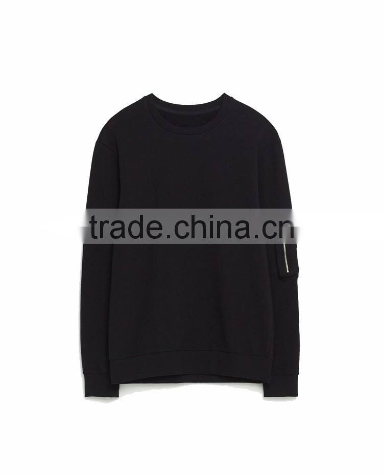 Hot sale cheap custom wholesale side pocket pullover mens sweatshirt