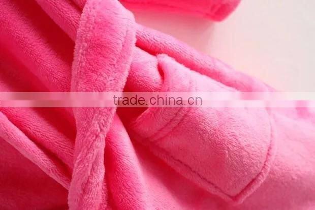 wholesale low price coral fleece printed animal hood kids/children bathrobe