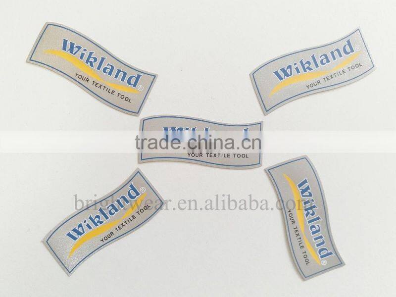 Reflective logo and high visibility letters be sewn on garments or bags