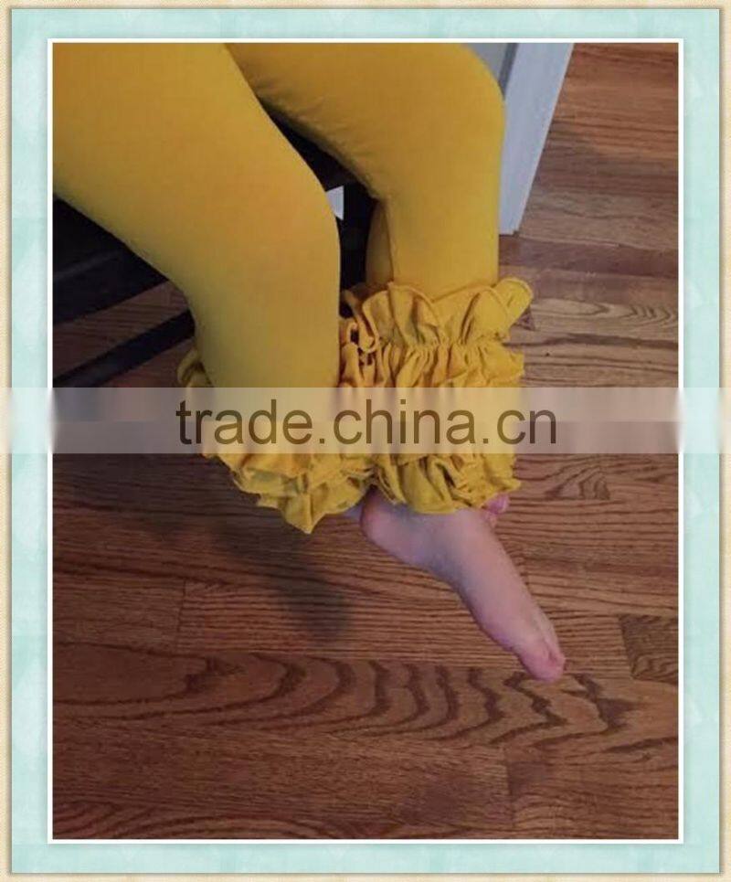 wholesale ruffle raglan icing ruffle pants solid color triple ruffle leggings pants sew sassy icing leggings