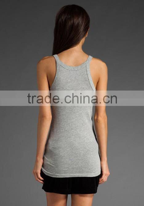 dri fit grey low cut yoga tank tops for girls