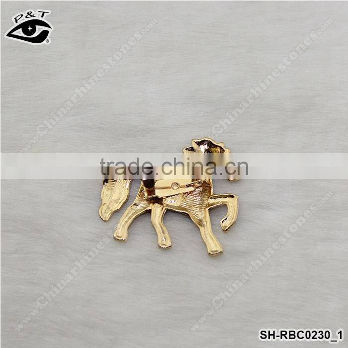 Horse Shaped Rhinestone brooch pin Cute Animal Design rhinestone brooch pins for clothing decoration