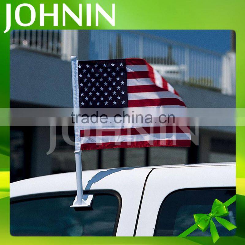 Wholesale Different Material 30*45 cm polyester american car flag