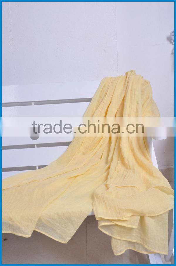 Women's fashion TR cotton long plain color scarf