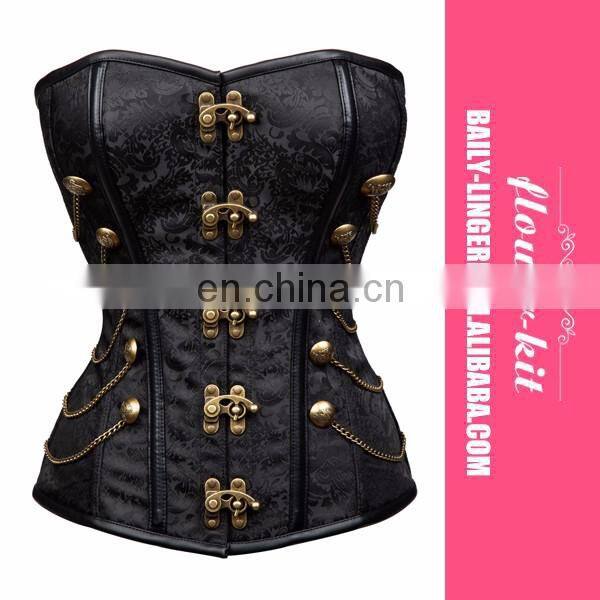 Wholesale Women Sexy Black Underbust Steel Boned Corset