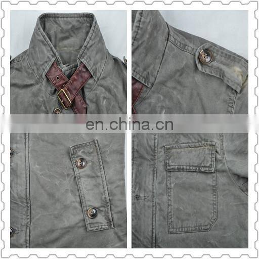 lastest fashion hot selling army handsome spring cotton men long coat