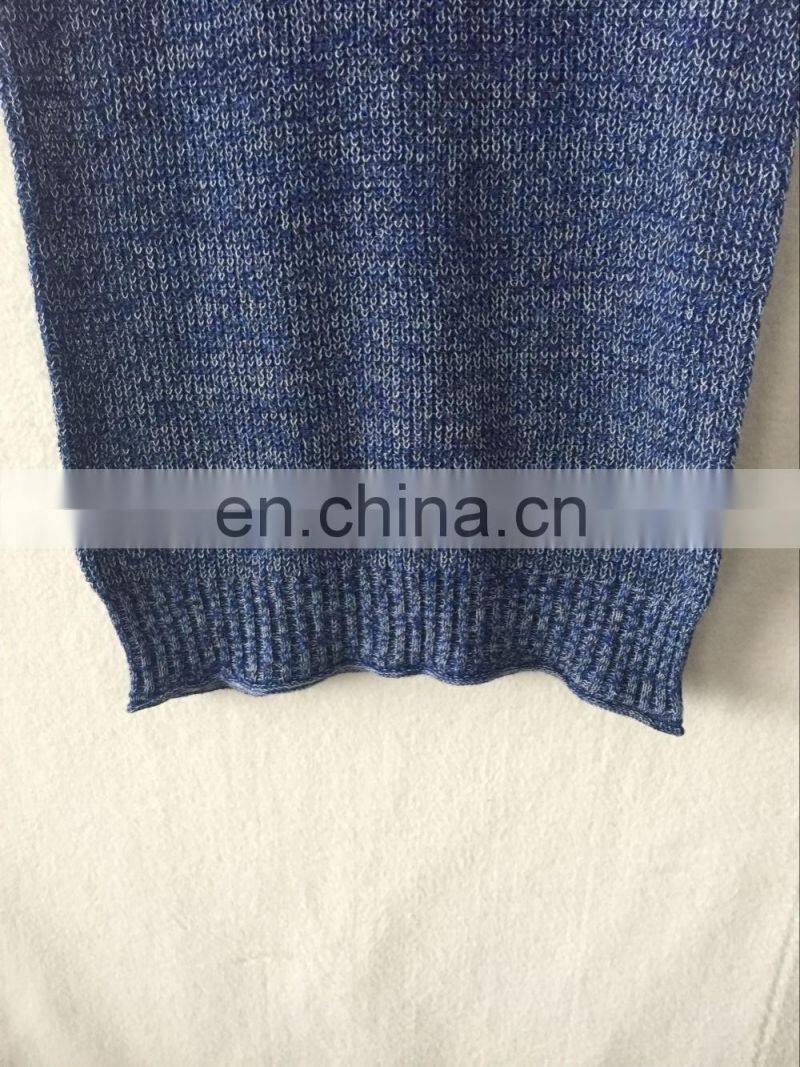 2017 stylish men blue v neck nice knit soft sweater t shirt