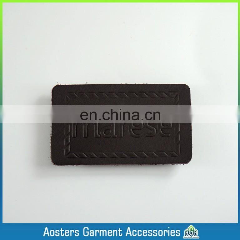 jeans leather patch company custom fashion jeans leather patch labels