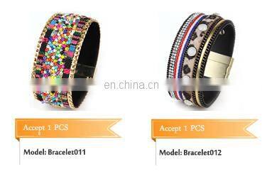 Handmade Jewelry Wholesale Blue Color Rope Silver Star Country Flags Bracelet