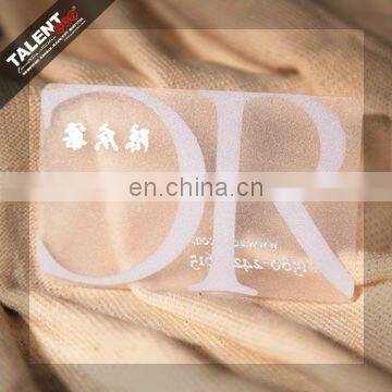custom high class spot UV transparent plastic business card for promotion