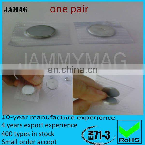 new arrival D15x2 snap magnet button with plastic cover