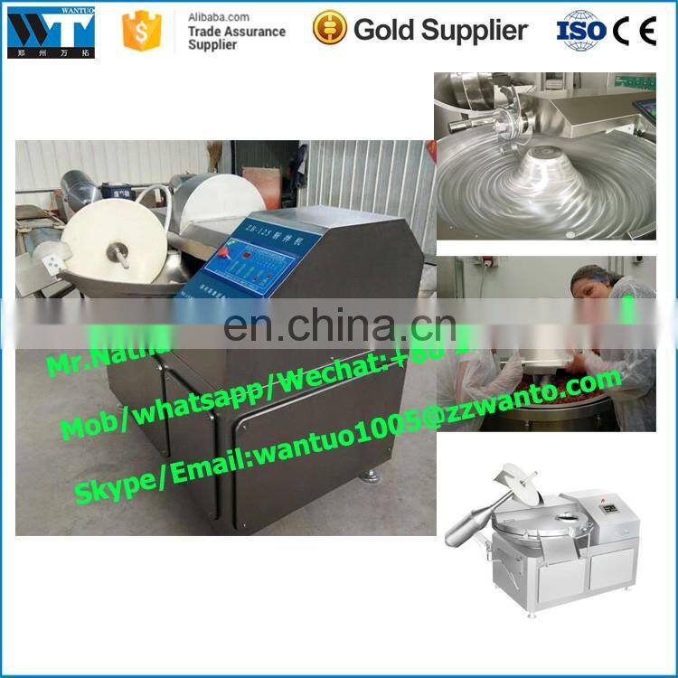 Commercial high speed meat chopper bowl cutter machine