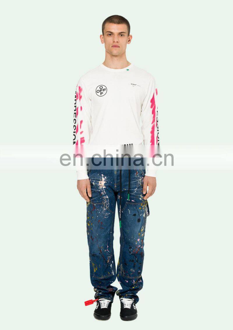 DiZNEW PAINTED POCKETS VINTAGE PAINT CARPENTER JEAN PANTS FOR BOYS